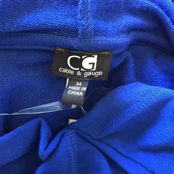 Cable & Gauge Dresses | Nwt Cable Gauge Royal Sweater Hoodie Long Dress | Poshmark